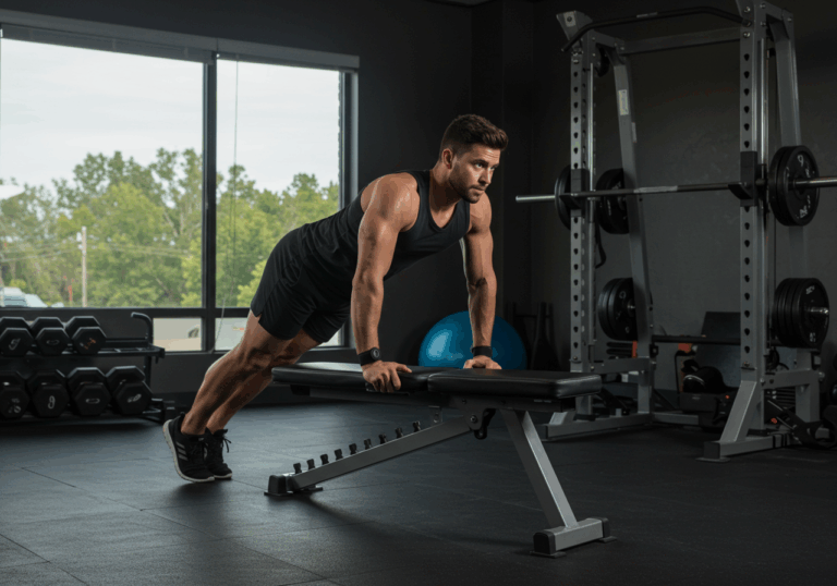 Bench Dips: Home Triceps Workout