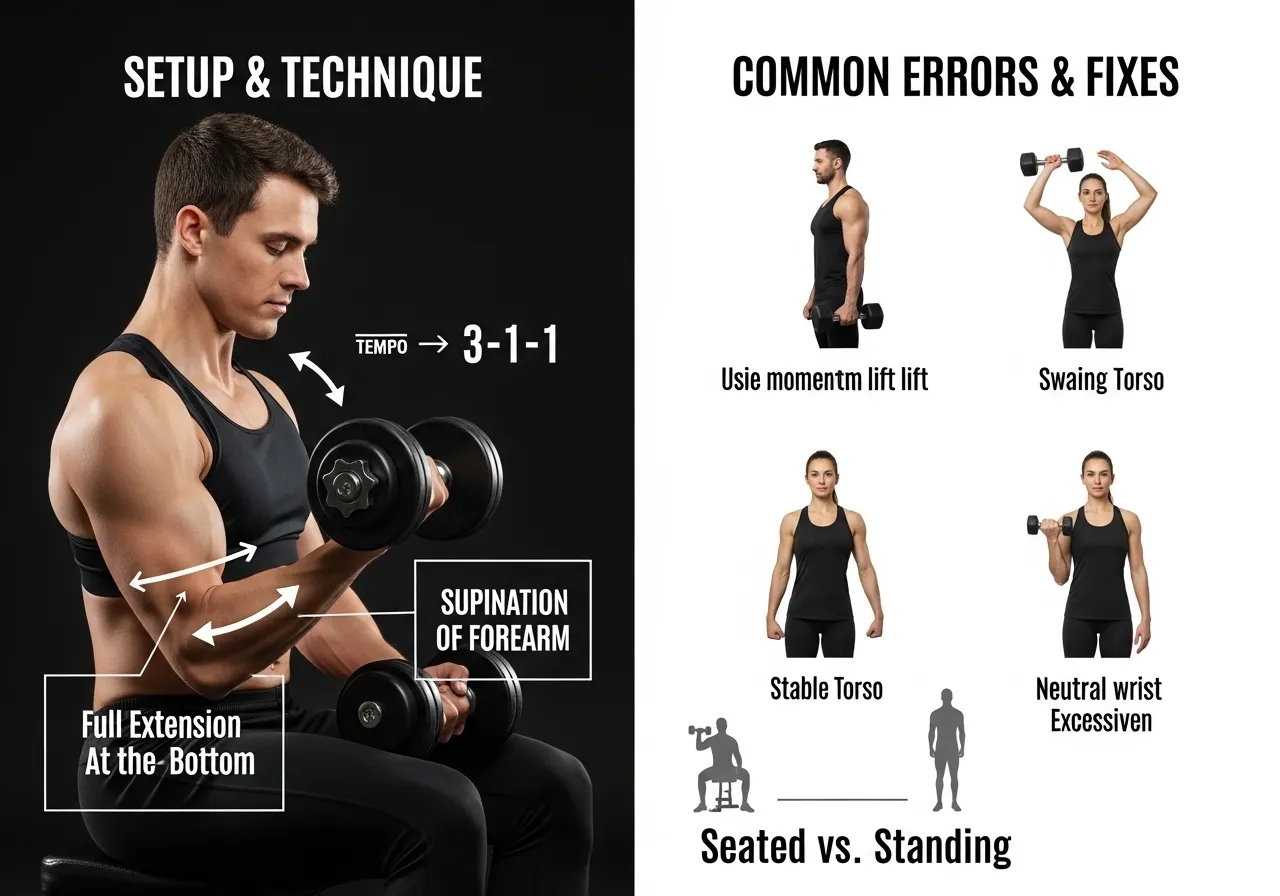 4 Concentration Curl Variations for Different Goals and Experience Levels