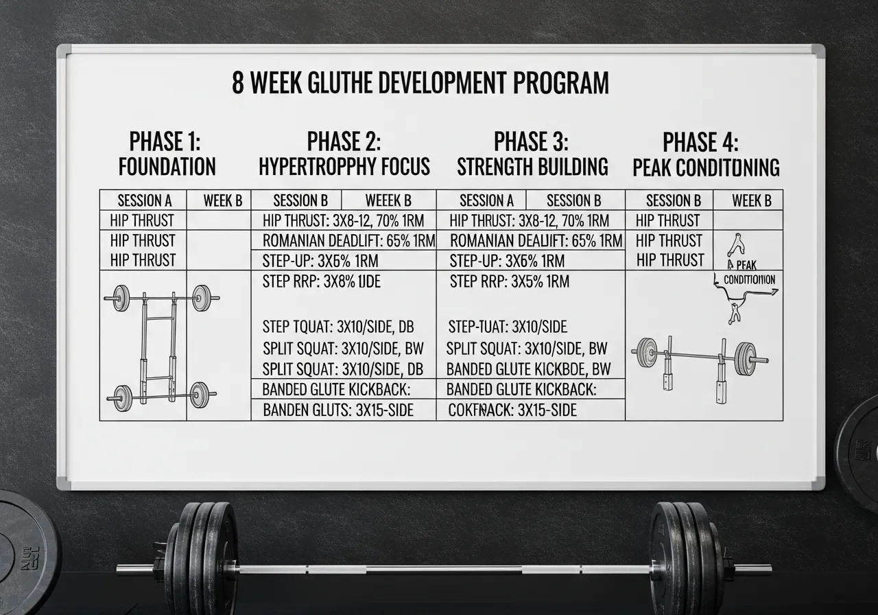 8-week walking program four phases 20 min moderate to 45 min brisk intervals hill