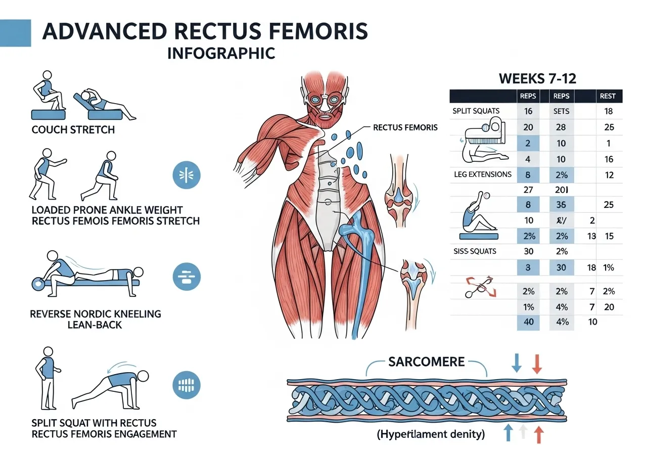 advanced loaded stretching eccentric reverse nordic programme weeks 7-12 squat integration anterior pelvic tilt QL compensation