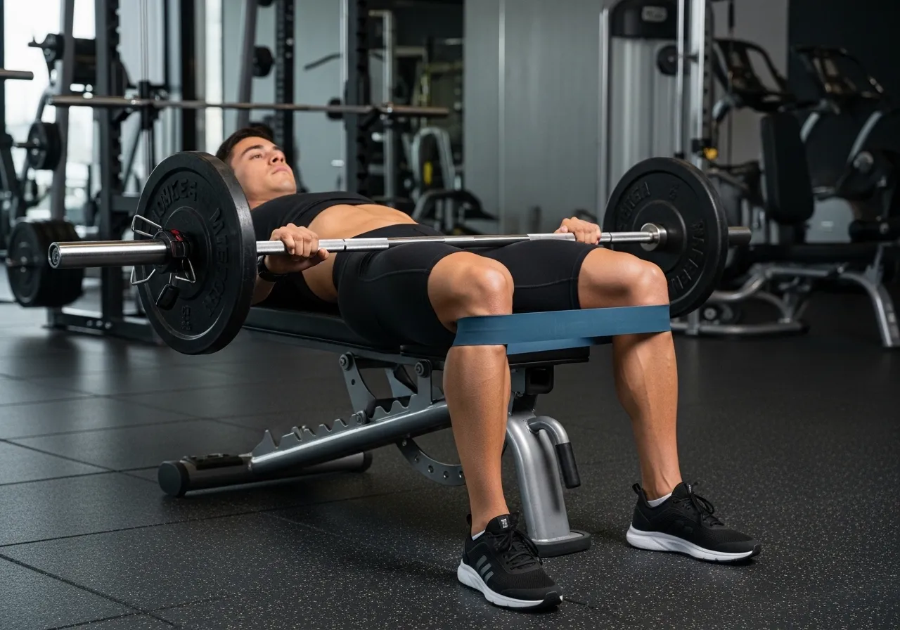 banded hip thrust resistance band glute activation