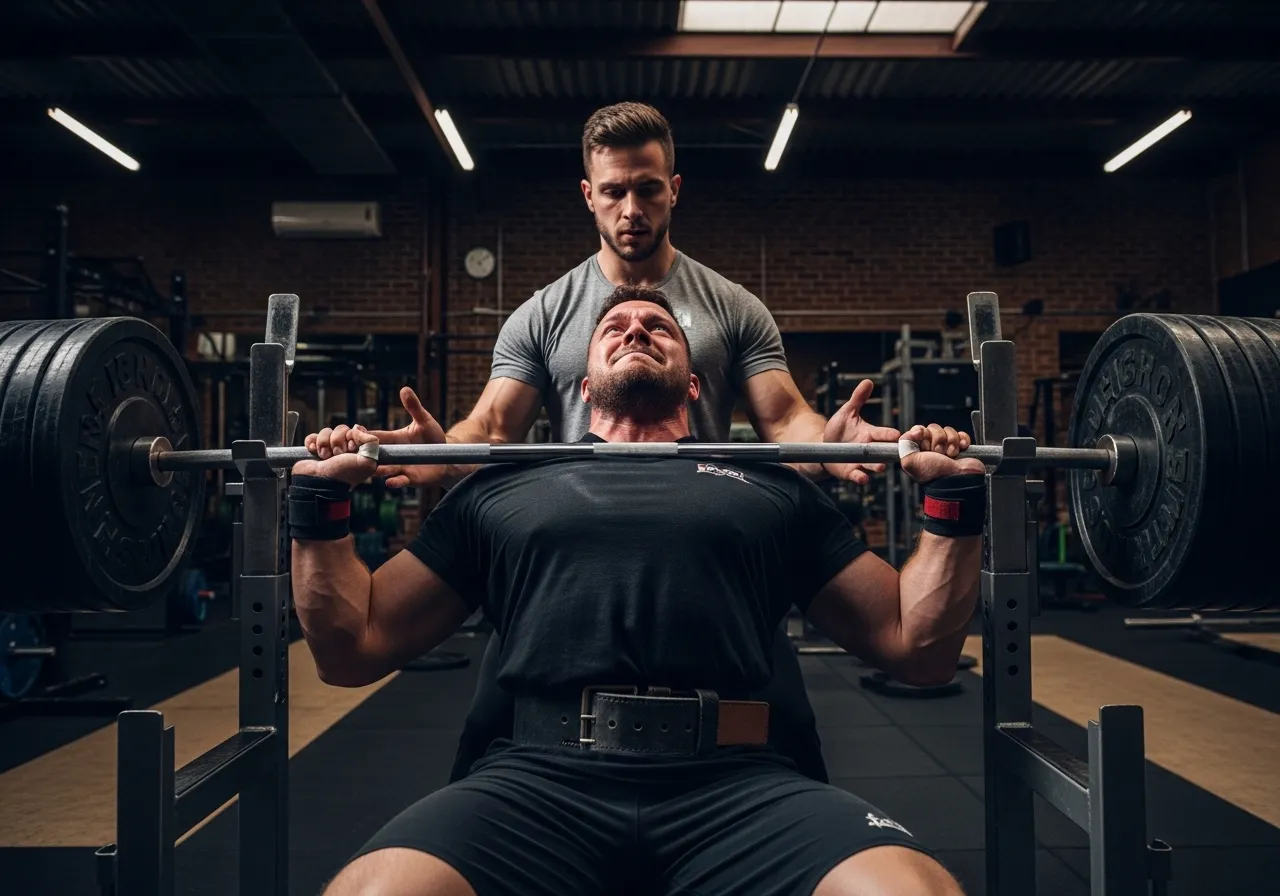 barbell bench press heavy loading strength progression