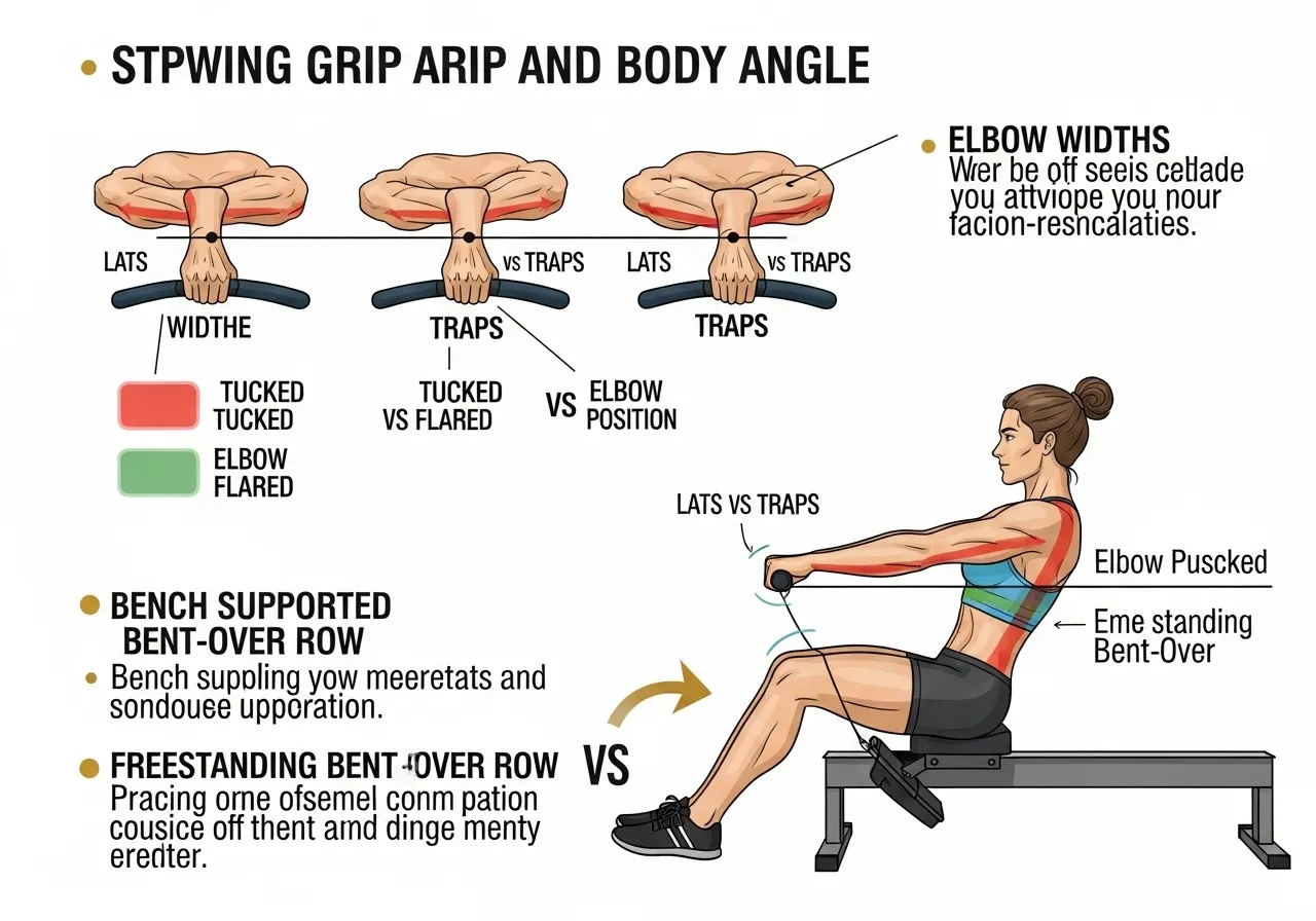 barbell overhead press technique grip width bar path foot position core bracing sticking point