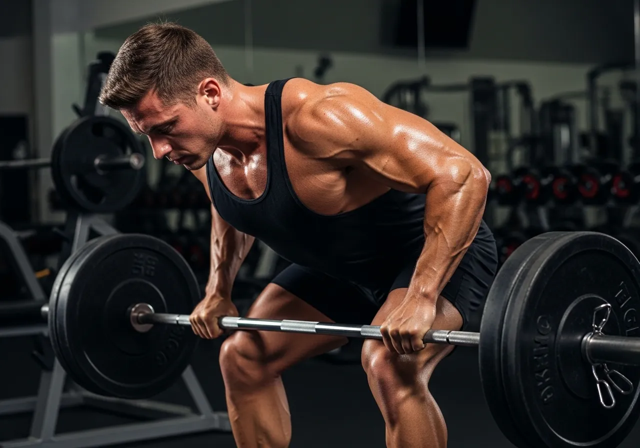 barbell row FAQ frequency straps bench press ratio lower back safety