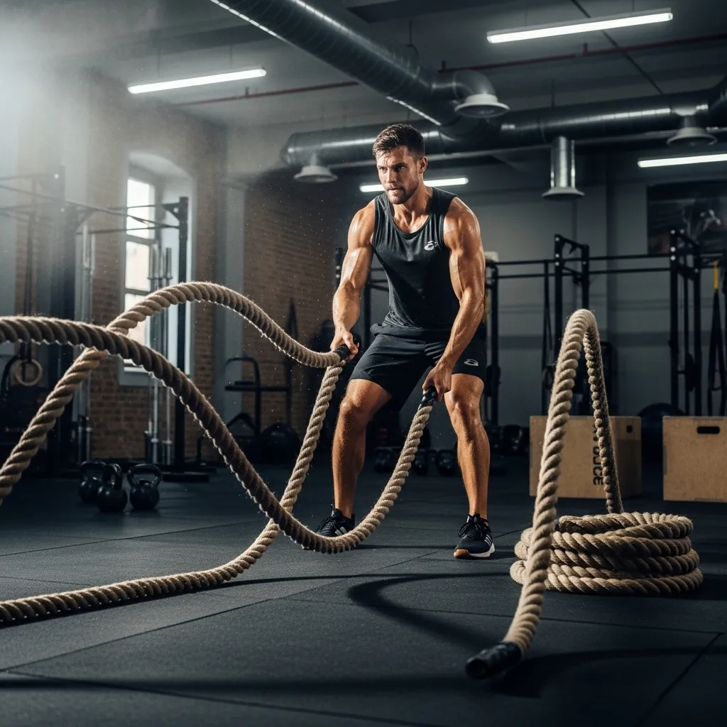 battle rope circuit training conditioning strength program