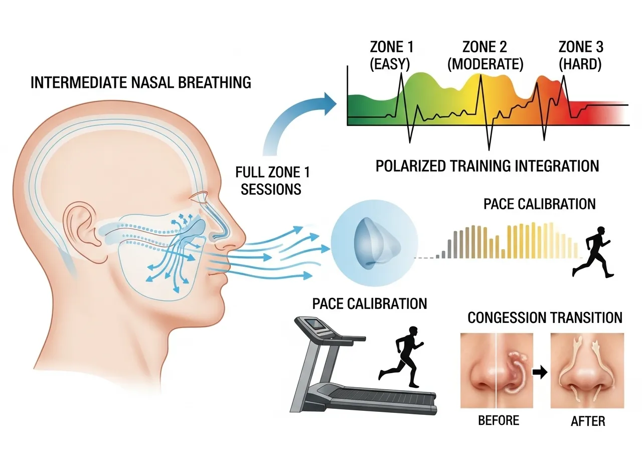beginner nasal breathing seated practice walking intervals breath hold CO2 tolerance 4 week timeline