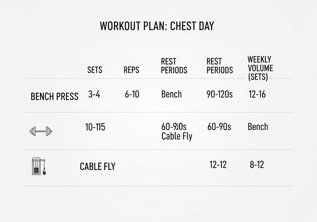 cable fly programming session placement sets reps volume weekly