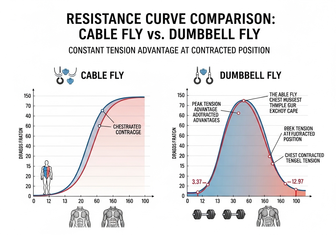 cable fly vs dumbbell fly resistance curve constant tension comparison