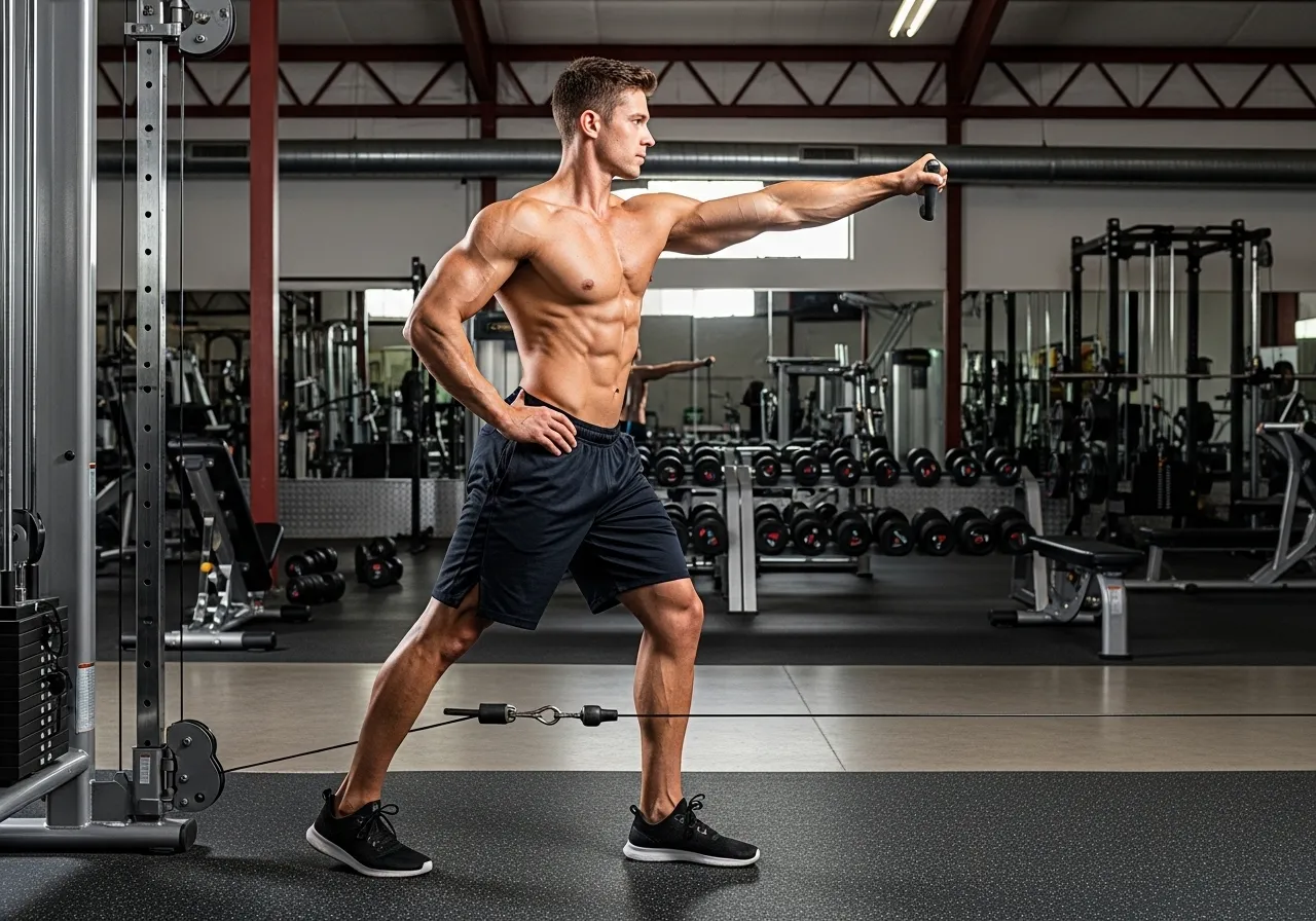 cable lateral raise deltoid shoulder width constant tension