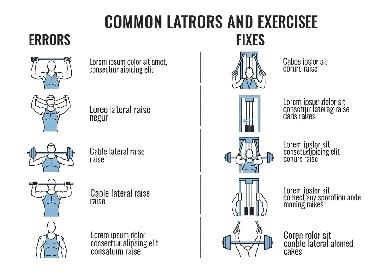 cable lateral raise four errors rushing eccentric above parallel body lean momentum cable too high wrist pronation fixes