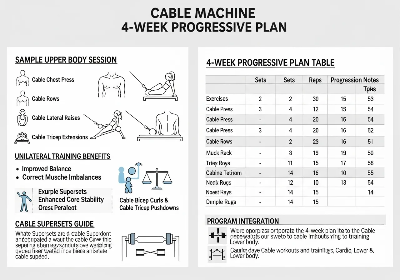 cable programming 4 week plan supersets unilateral training full body session