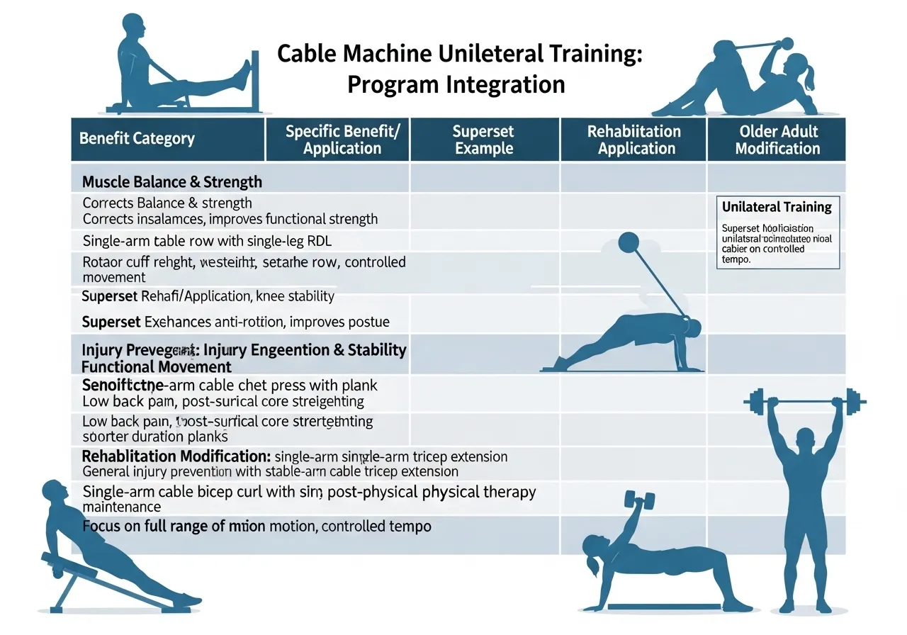 cable training unilateral supersets rehabilitation older adults long term program integration complete training