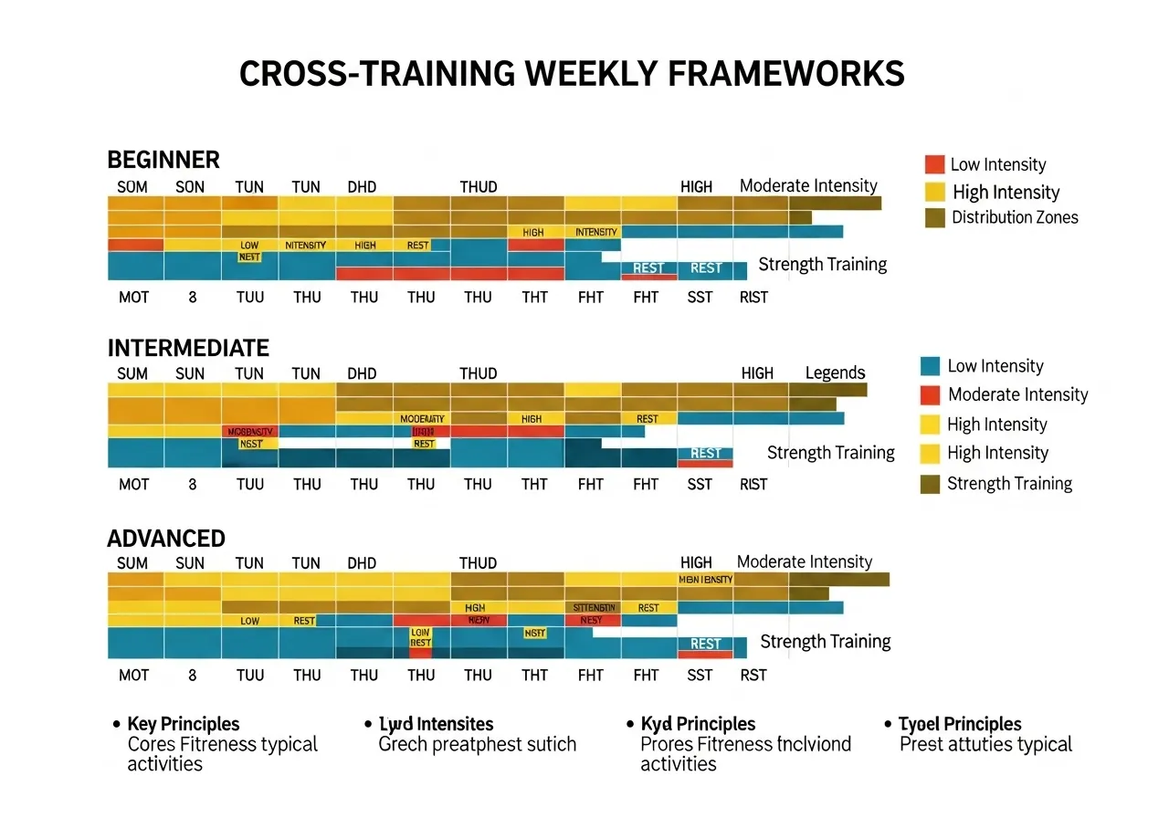 cross-training weekly frameworks three structures general fitness runner strength athlete intensity distribution zones