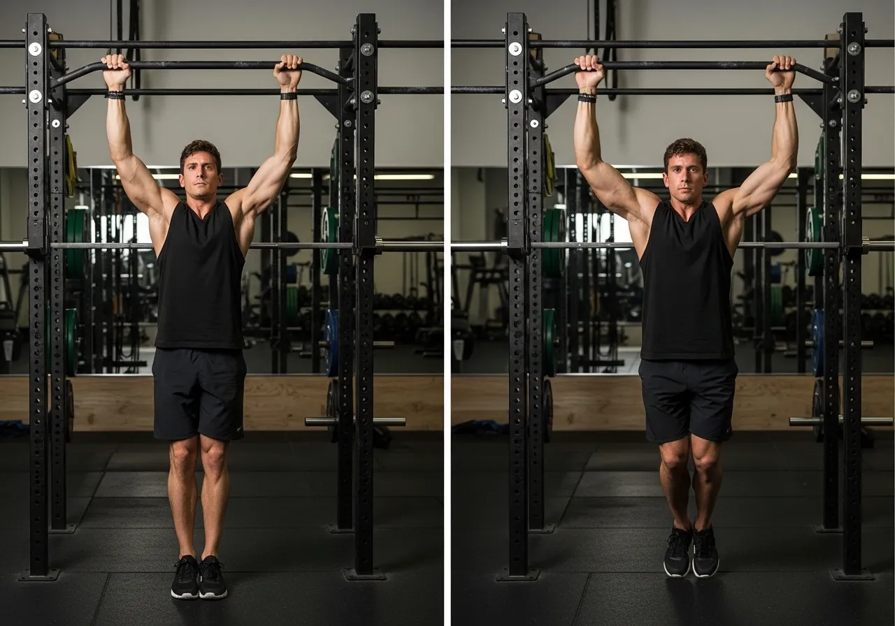 dead hang scapular pull-up exercise technique