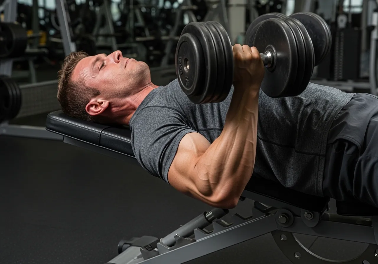 dumbbell bench press range of motion deeper stretch