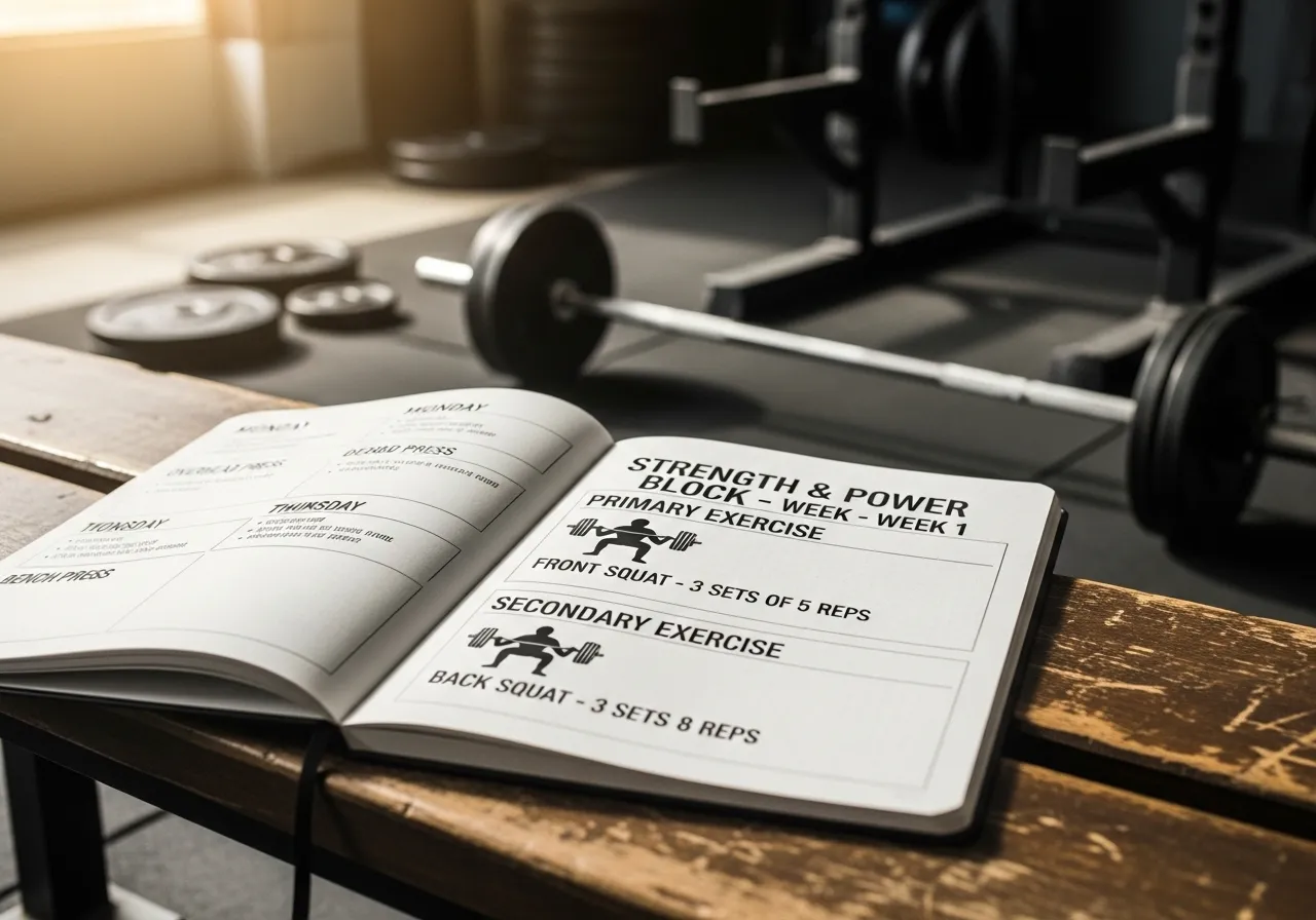 front squat programming primary secondary squat variation periodization