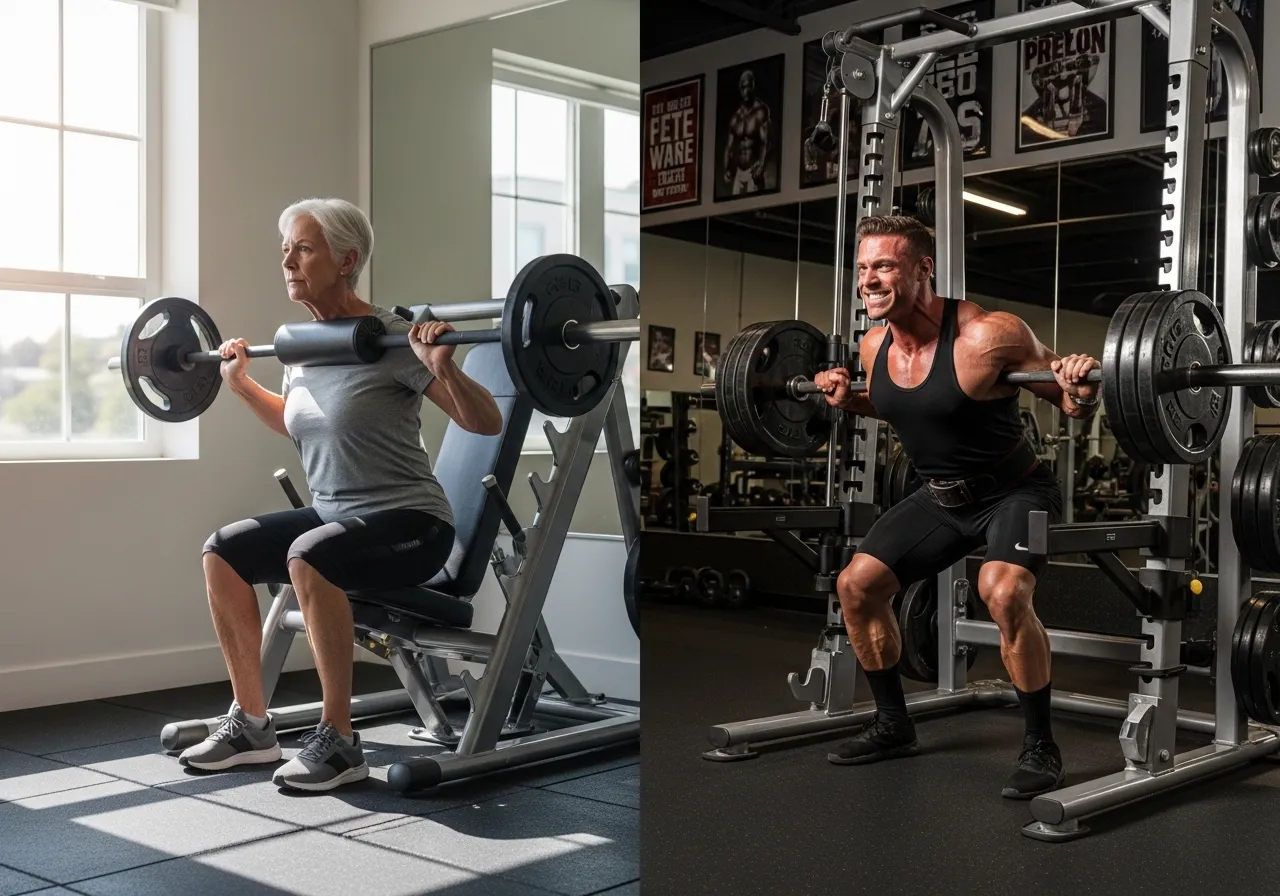 hack squat older adults lower back limitations bodybuilders beginners