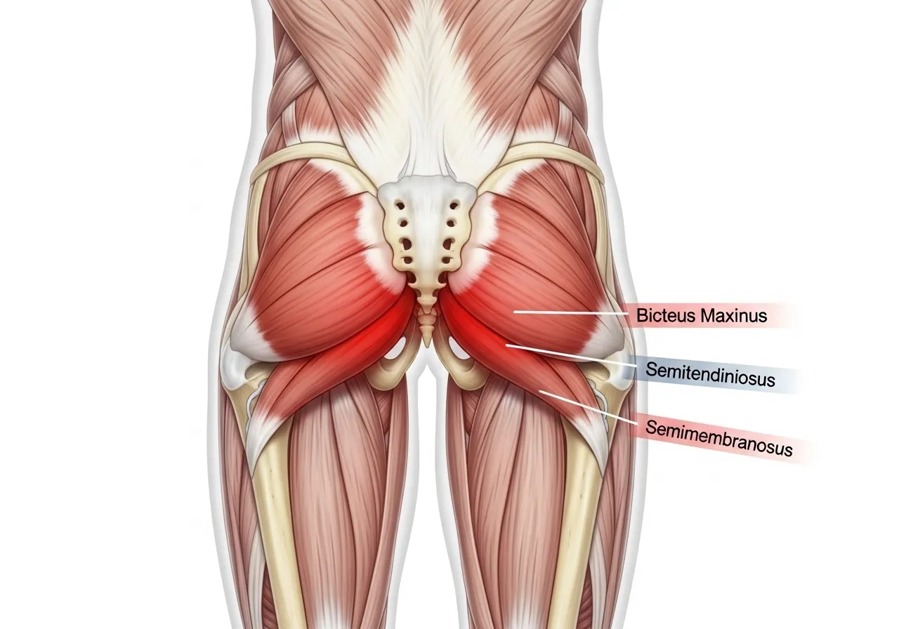 hamstring anatomy posterior chain muscles deadlift training