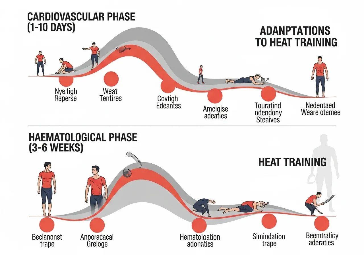 heat training physiology two-phase cardiovascular haematological plasma volume EPO heat shock proteins temperate carry-over