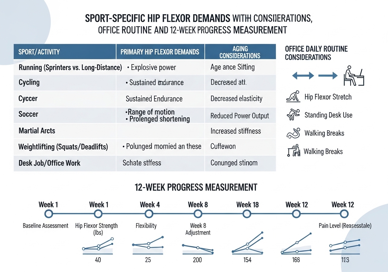hip flexor long term sport applications aging office worker measurement progress