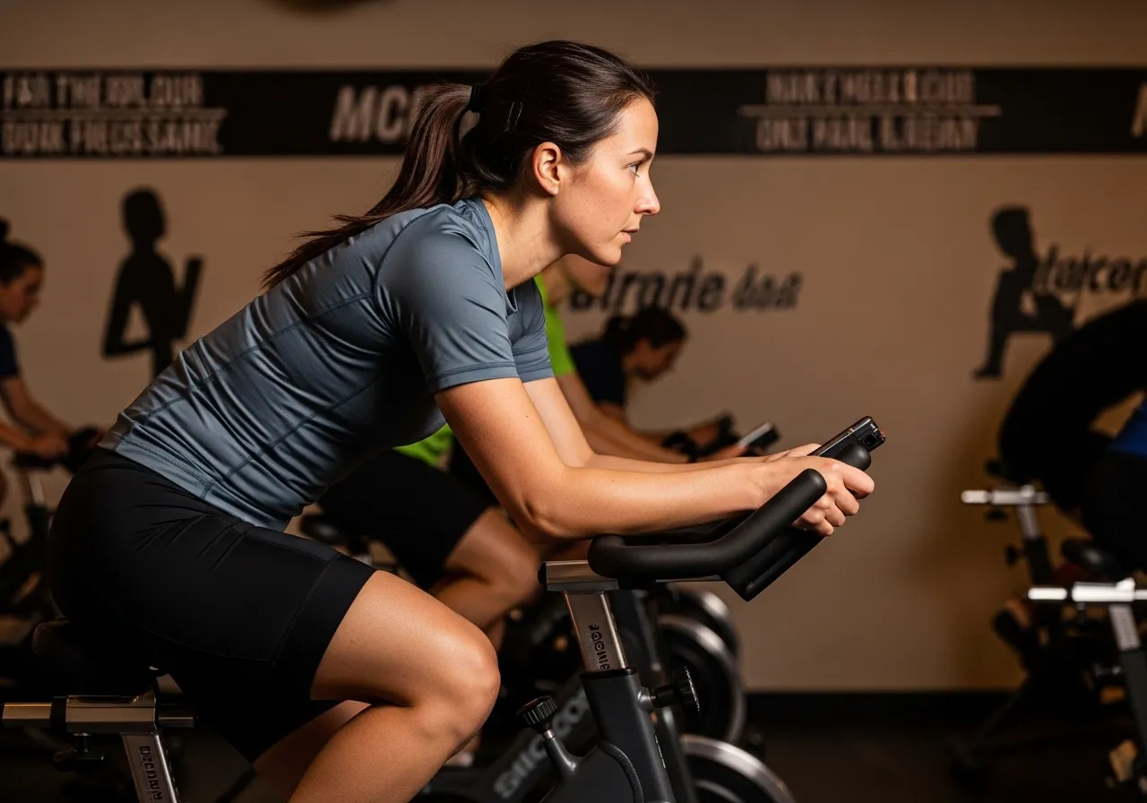 indoor cycling standing climbing technique