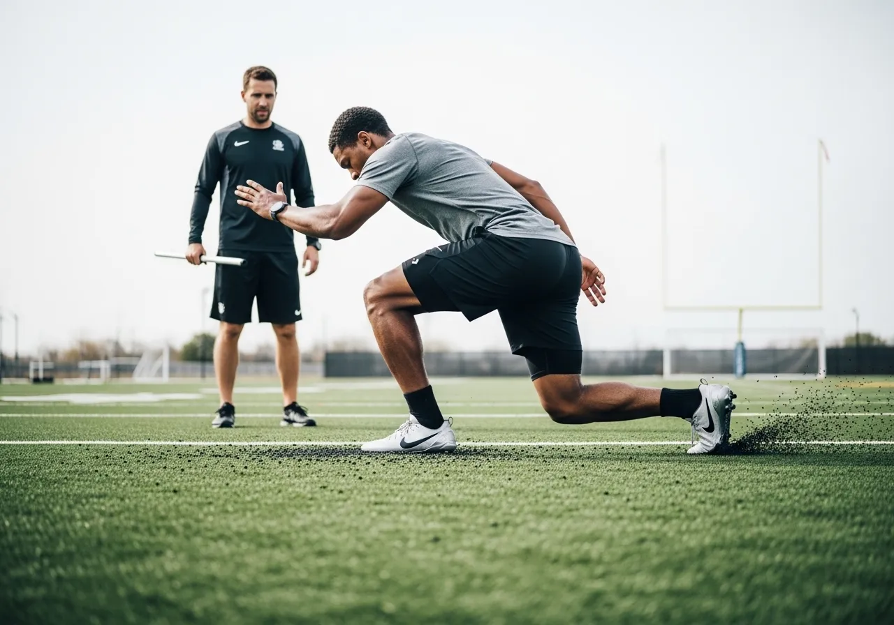 intermediate deceleration training speed introduction jog stick landing sprint 2-step stop 45 degree cut technique monitoring