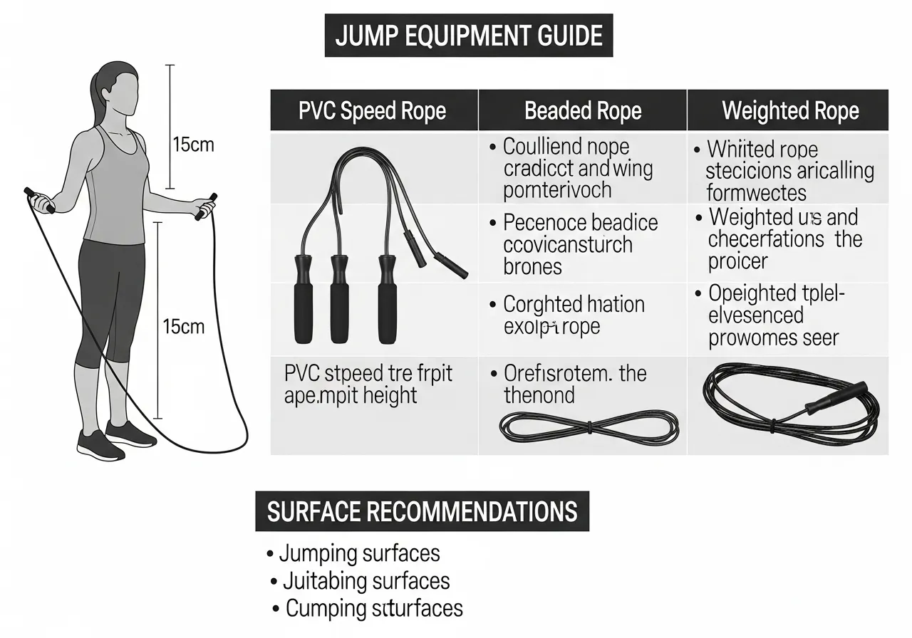 jump rope types PVC beaded weighted sizing technique surface guide