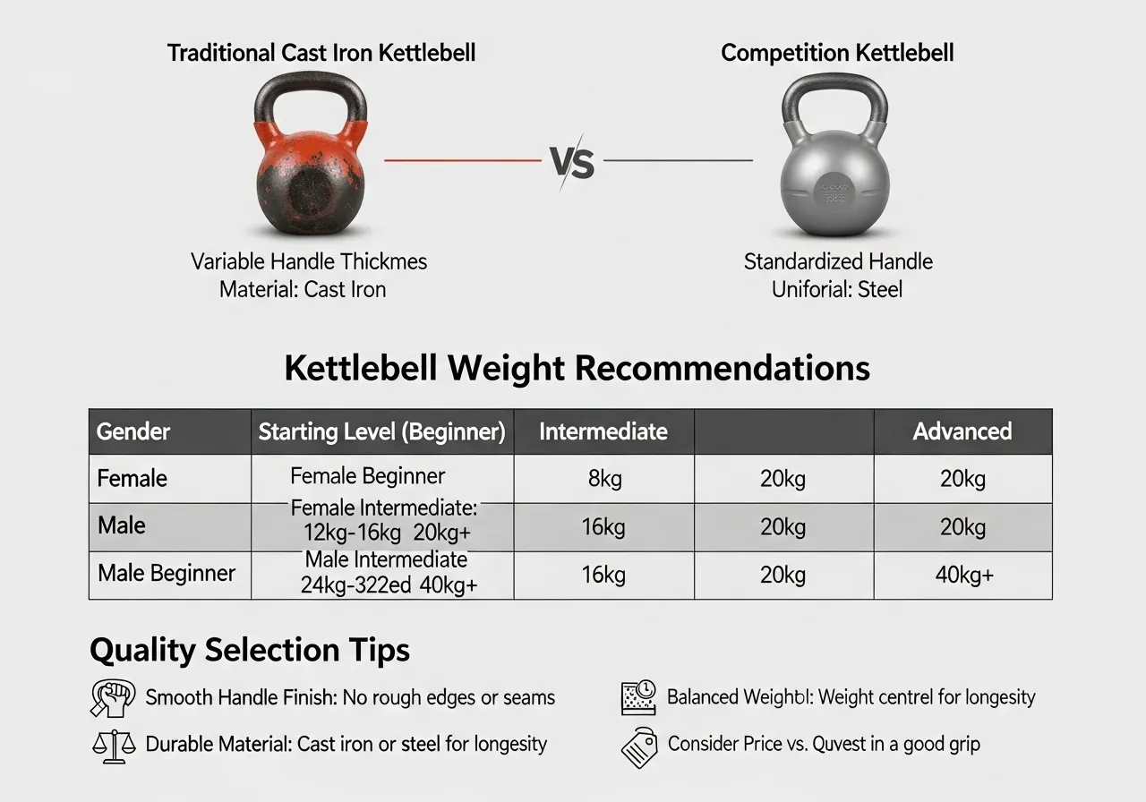 kettlebell size selection weight recommendations competition vs traditional programming