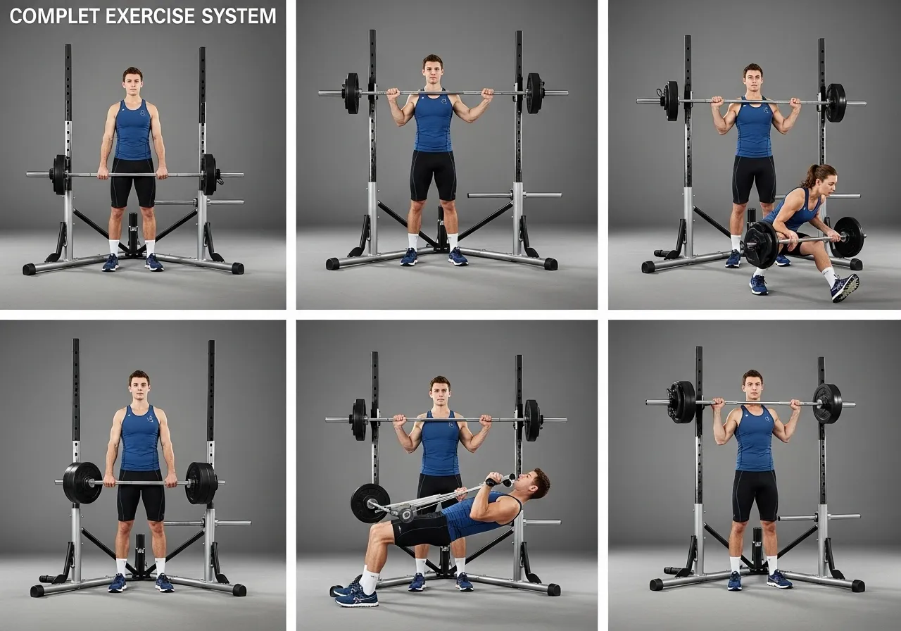 landmine exercises press squat row rotation clean thruster complete system