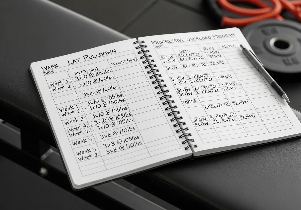 lat pulldown programming primary accessory sets reps tempo progression