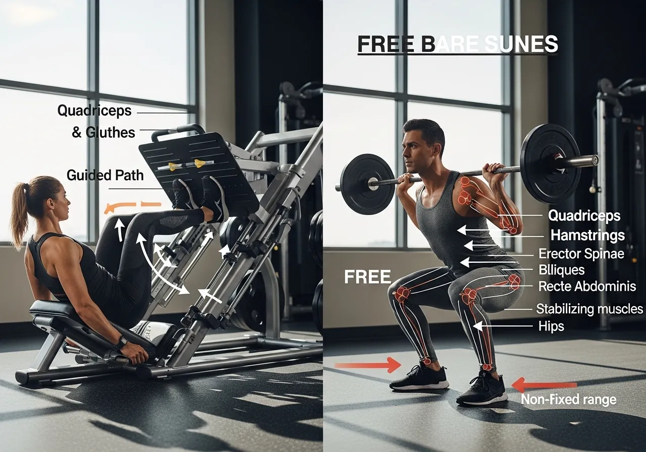 leg press vs squat honest comparison muscle activation stabilizers