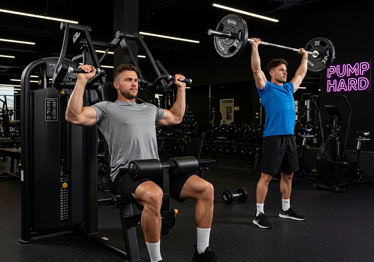 machine shoulder press vs barbell worth including complementary programming who should prioritise it
