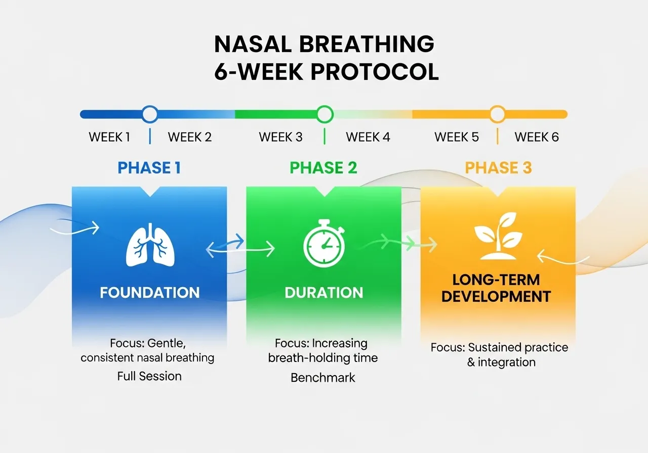 nasal breathing habit building daily practices troubleshooting lip tape vocal health evidence ceiling realistic expectations