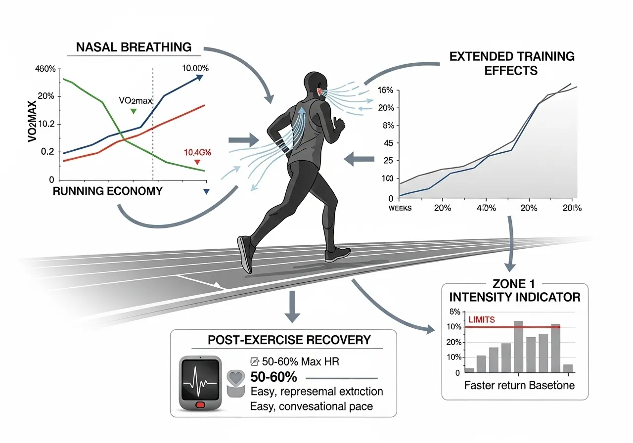 nasal breathing physiology nitric oxide paranasal sinuses ventilatory efficiency CO2 tolerance hyperventilation reduction