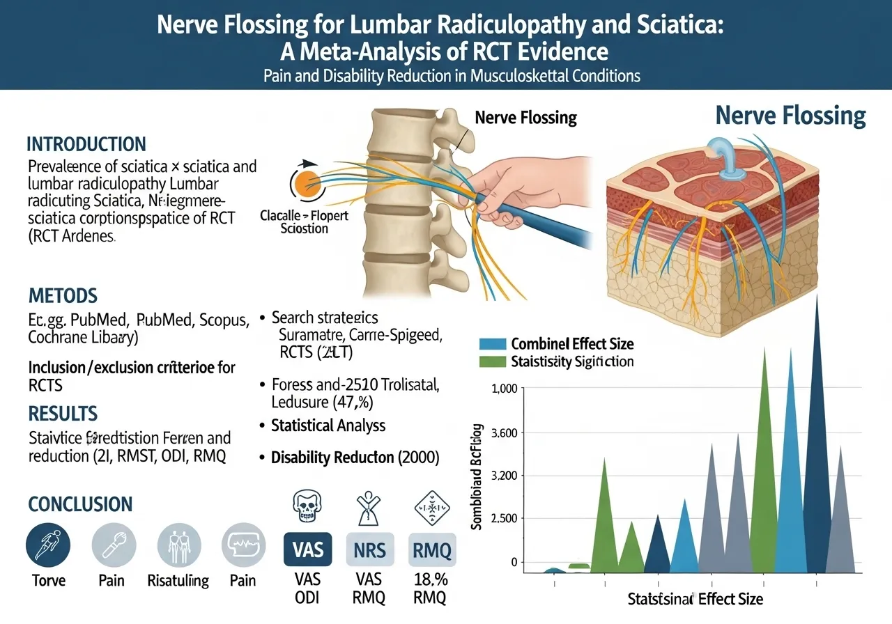nerve flossing meta-analysis lumbar radiculopathy sciatica pain disability reduction RCT evidence musculoskeletal