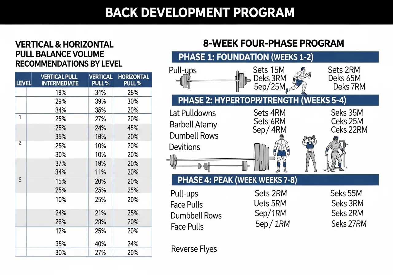 overhead press 8-week program four phases session A B barbell dumbbell strength hypertrophy