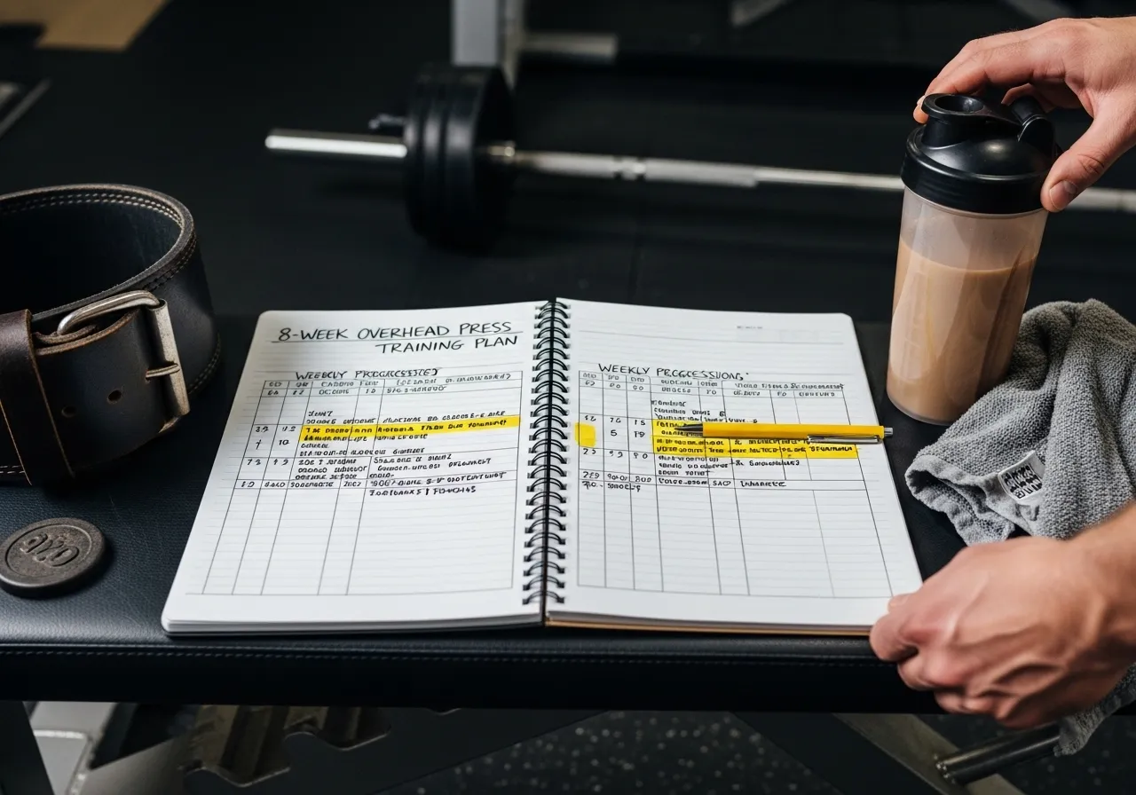 overhead press 8 week program template training plan