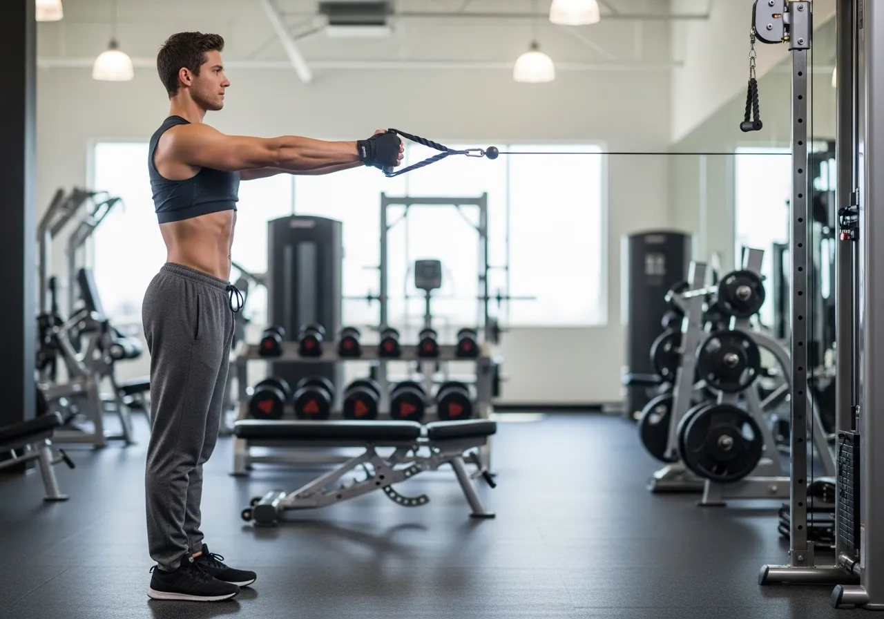 Pallof press cable anti-rotation core stability exercise