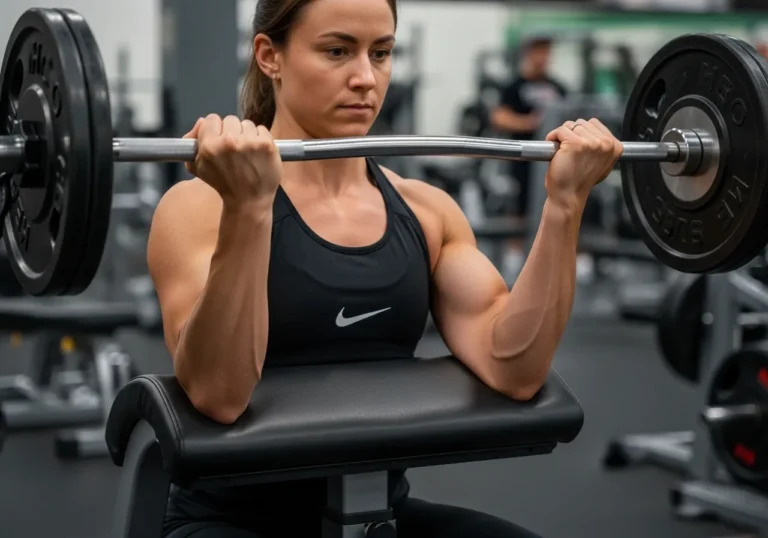 Preacher Curl Guide: EMG Research, EZ-Bar vs Barbell vs Dumbbell, and Lengthened Position Science