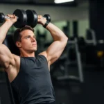 Overhead Tricep Extension: Why the Long Head Needs a Stretched Position and How to Train It at Every Level person performing overhead tricep extension dumbbell arms raised elbows vertical long head stretch training