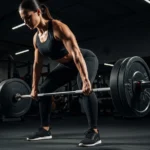Romanian Deadlift: EMG Research, Hamstring Stretch Science, Technique, and Progressive Loading person performing Romanian deadlift correct form bar against legs hip hinge neutral spine hamstring stretch gym