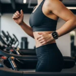 Zone 2 Training Guide: The Science of Aerobic Base Building, Heart Rate Zones, and How to Apply It person running on treadmill correct posture zone 2 heart rate monitor gym cardiovascular training photography