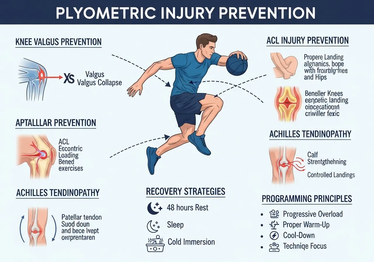 plyometric injury prevention knee valgus patellar Achilles tendinopathy recovery sessions