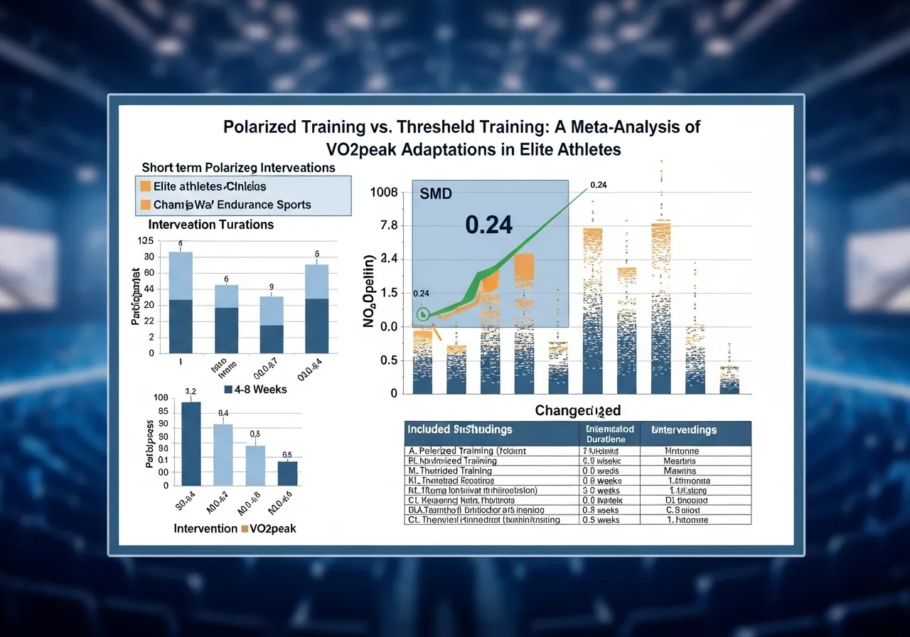 polarised training meta-analysis SMD 0.24 VO2peak high certainty elite athletes short interventions vs threshold comparison