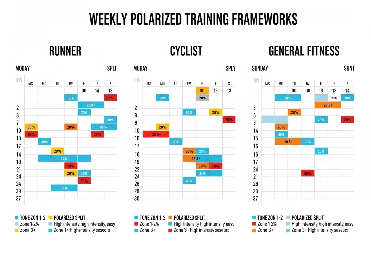 polarised training weekly frameworks three structures runner cyclist general fitness Zone 3 what qualifies