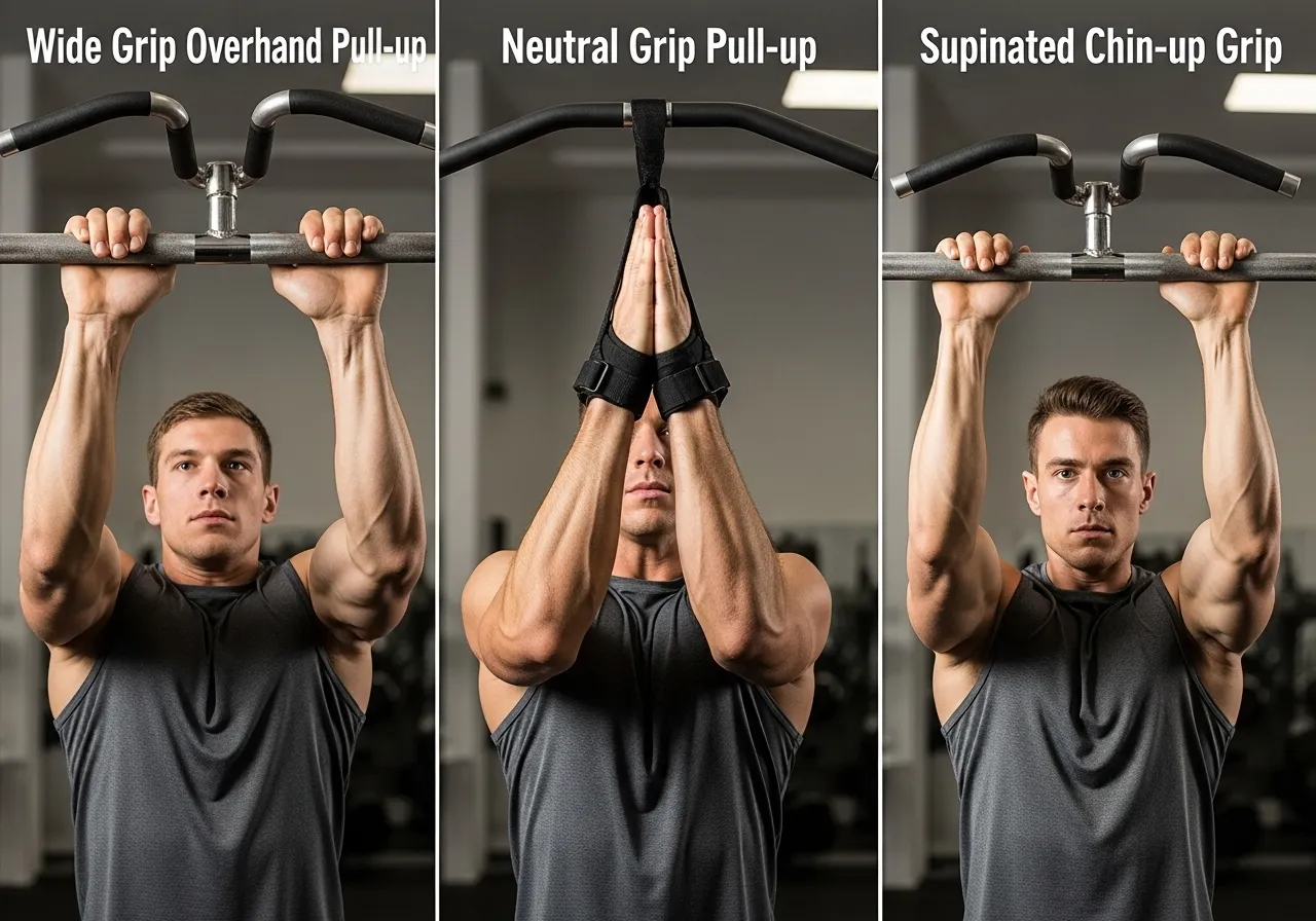 pull-up grip variations wide narrow supinated