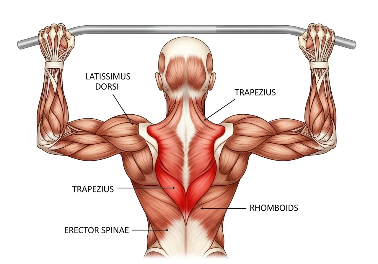 pull-up muscles worked lats biceps rear deltoid anatomy