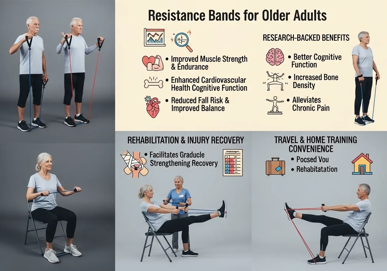 resistance bands older adults health rehabilitation travel training limitations safety considerations