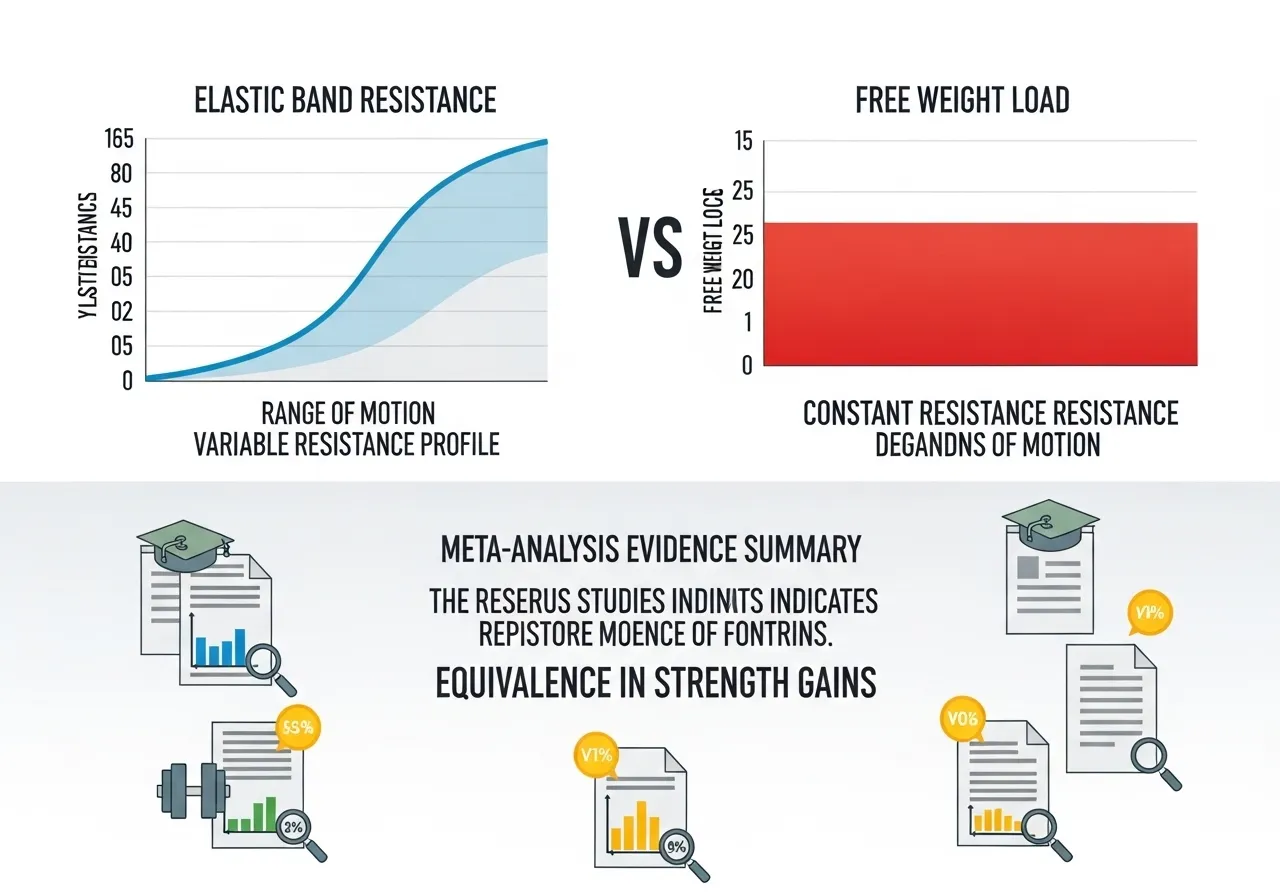 resistance bands variable resistance vs free weights force length research comparison