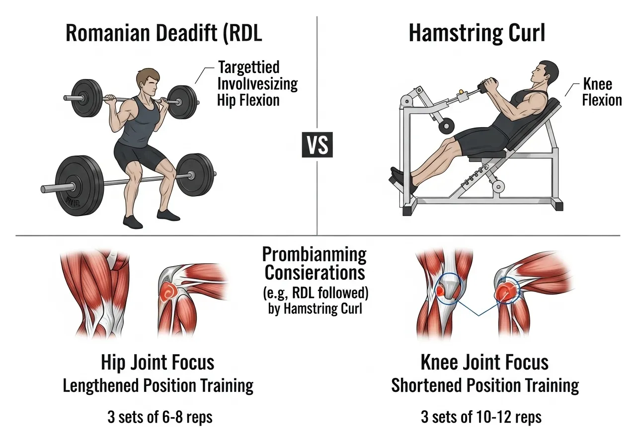 Romanian deadlift vs hamstring curl two joint muscle complete stimulus programming combination sets reps